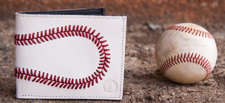 Baseball leather wallet